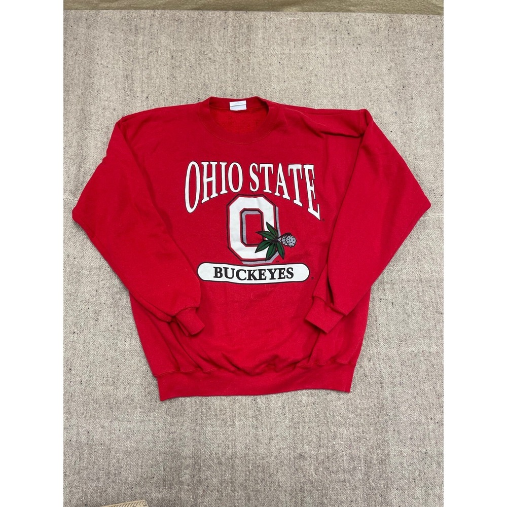 Vintage Ohio State Buckeyes Sweatshirt Mens XL Red 1990s Santee by Pluma